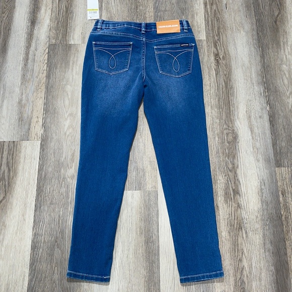 NWT Calvin Klein Jeans size 14 girl mid-rise skinny blue jeans - Picture 6 of 14